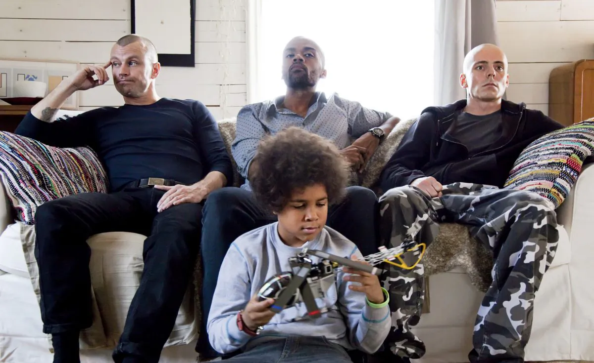 “Heart of a Lion” follows the transformation of Neo Nazi Teppo (left) as he falls in love with a woman whose son is half black. (Courtesy of TIFF)