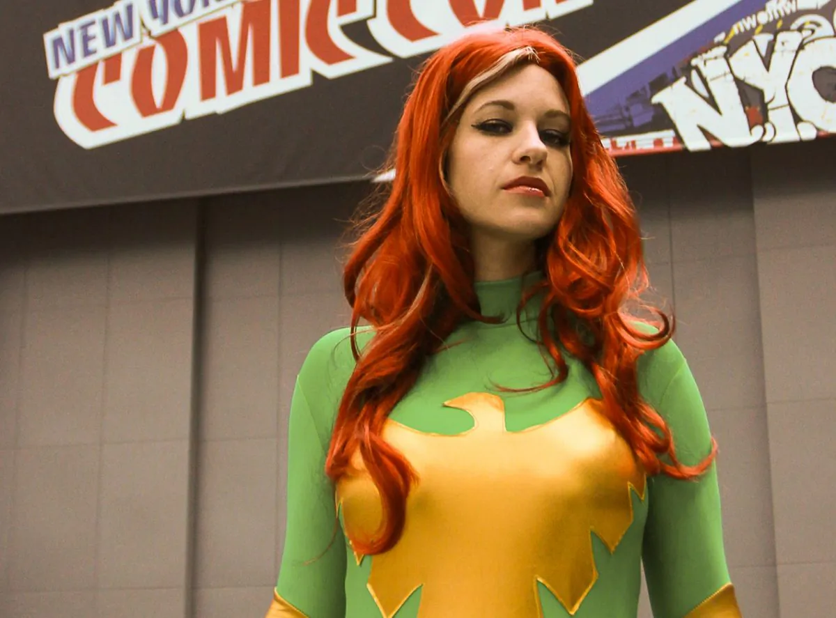 A cosplayer dresses as Marvel Comic's Phoenix at New York Comic Con at the Javits Center, Oct. 10. 2013. (Derek Padula)