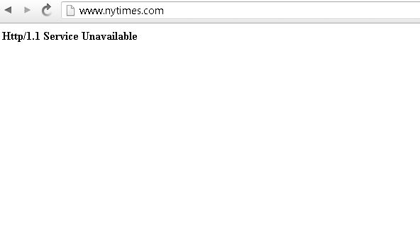 The New York Times website is down on Thursday, Oct. 10, 2013. (Screenshot/NYTimes.com)