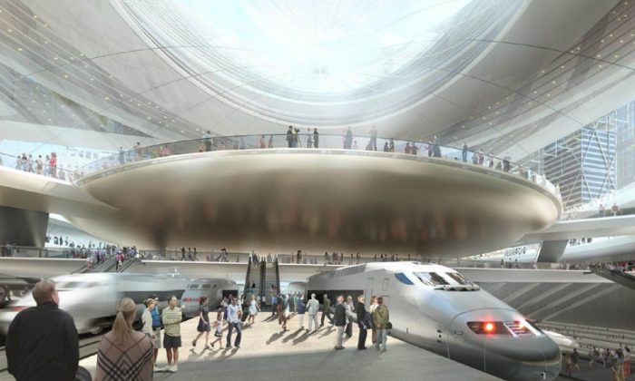 Artist's rendering of a vision for a new Penn Station. (Courtesy of H3 Hardy Collaboration Architecture, Diller Scofidio +Renfro, Skidmore, Owings & Merrill, and SHoP Architects) 