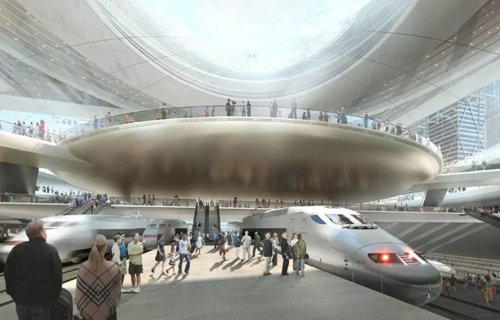 Artist's rendering of a vision for a new Penn Station. (Courtesy of H3 Hardy Collaboration Architecture, Diller Scofidio +Renfro, Skidmore, Owings & Merrill, and SHoP Architects)