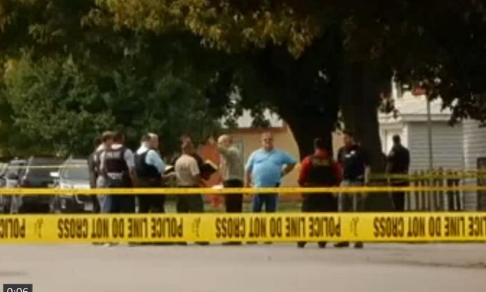 A screenshot of NBC Chicago shows the scene in Posen, Ill.