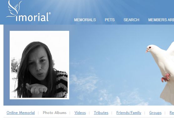 A memorial website set up for Rebecca Ann Sedwick, a 12-year-old girl who commit suicide in September after being bullied online. (Screenshot/Imorial.com)