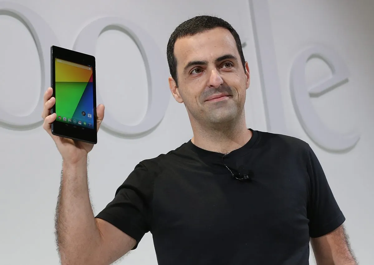 Hugo Barra, Vice President, Android Product Management at Google, holds up a new Asus Nexus 7 tablet at Dogpatch Studios in San Francisco on July 24, 2013. (Justin Sullivan/Getty Images)