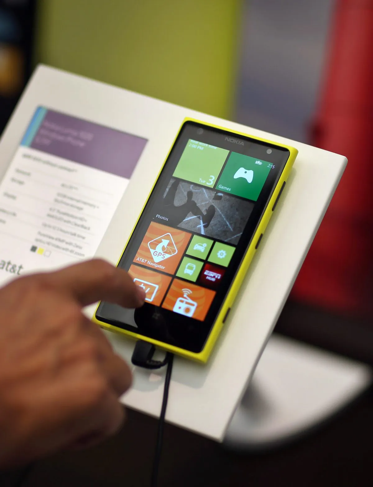 A Nokia phone on display at a Microsoft store in Miami, Sept. 3. (Joe Raedle/Getty Images)