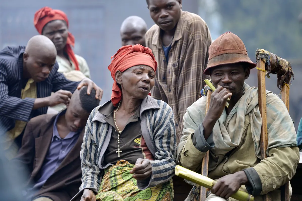 People displaced by clashes between Congolese troops and M23 rebels in the eastern city of Rutshuru, DR Congo, Nov. 4, 2013.
(Junior D. Kannah/AFP/Getty Images)