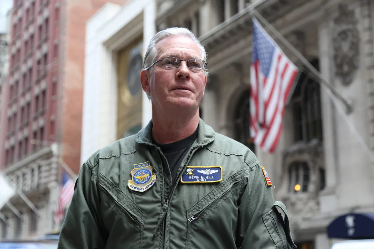 Vietnam War veteran and retired Master Sgt. of the Air Force Kevin Gill on 44th Street in Midtown Manhattan, New York, Nov. 8, 2013. (Christian Watjen/Epoch Times)