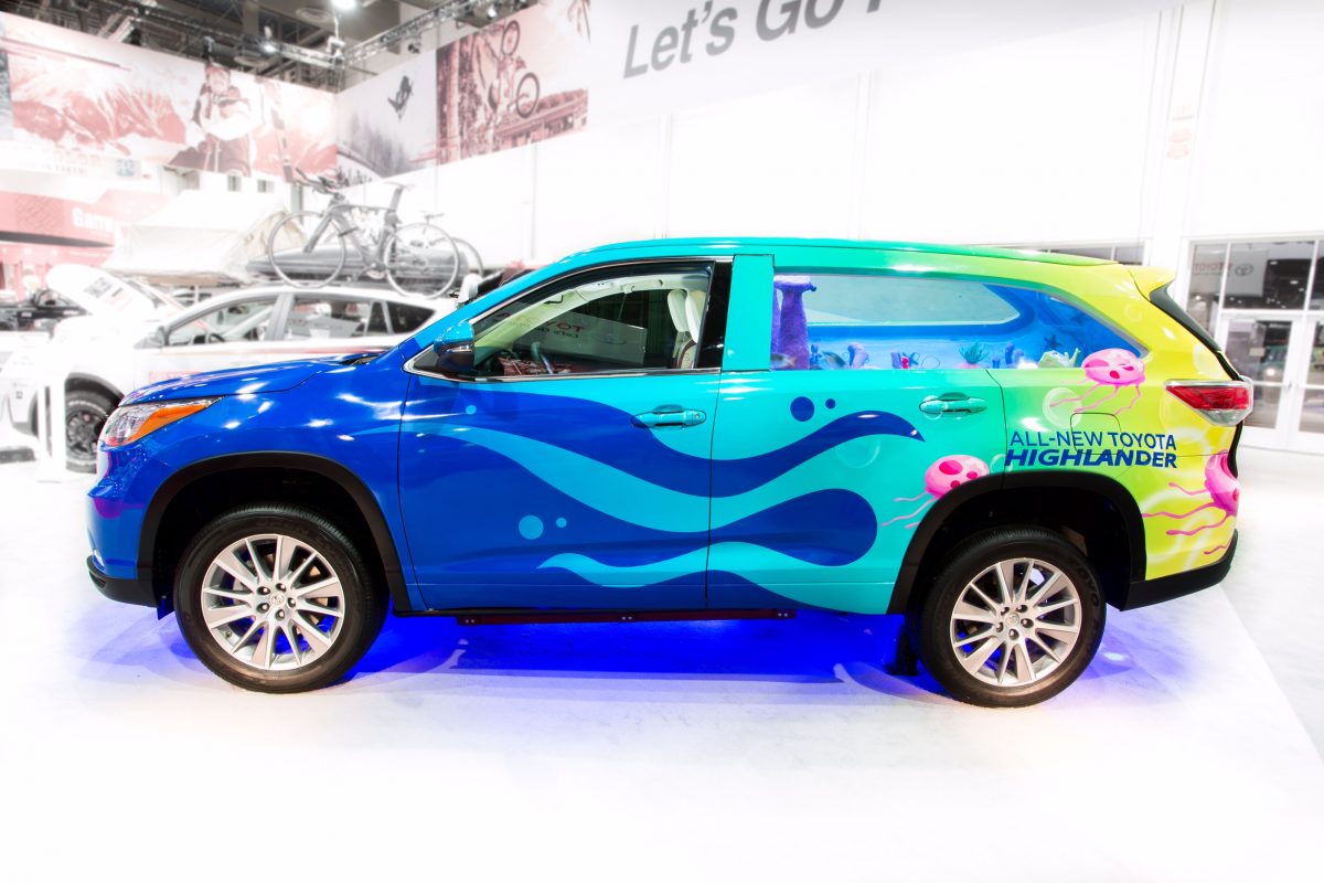 Toyota SpongeBob SUV Toyota Unveils Highlander with Aquarium
