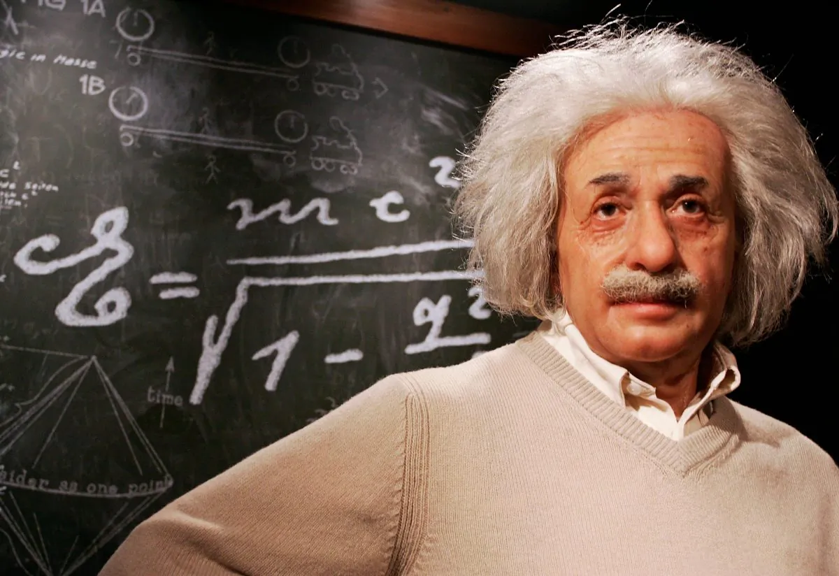 A wax model of Albert Einstein is displayed in the Berlin Branch of Madame Tussauds in Berlin, Germany, file photo. (Steffen Kugler/Getty Images)