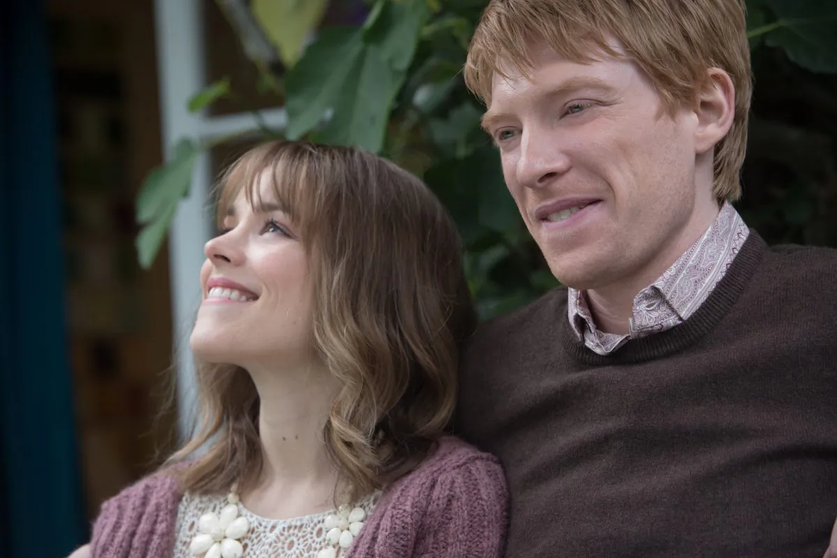 Mary (Rachel McAdams) and Tim (Domhnall Gleeson) in "About Time," the new comedy about love and time travel from writer/director Richard Curtis, which discovers that, in the end, making the most of life may not need time travel at all.
(Murray Close © 2013 Universal Studios)