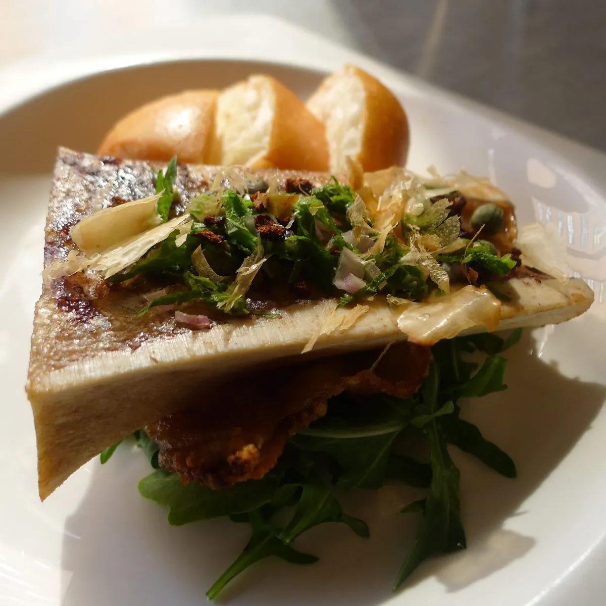 Bone Marrow with caper, bonito, kabosu. (Courtesy of Family Recipe)
