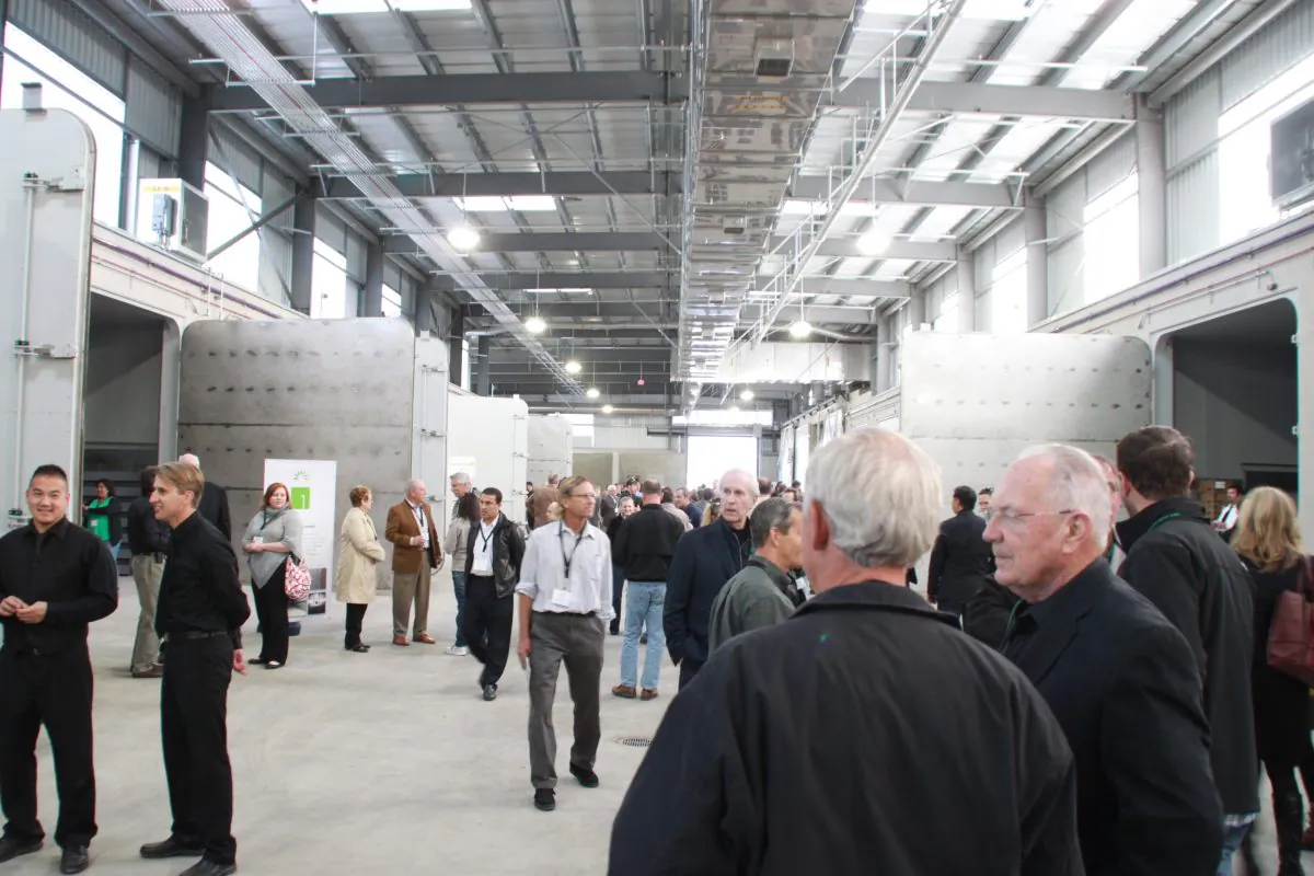 The ZWEDC Anaerobic Digestion Facility opened in San Jose on Nov. 22. (Flora Qu/The Epoch Times)