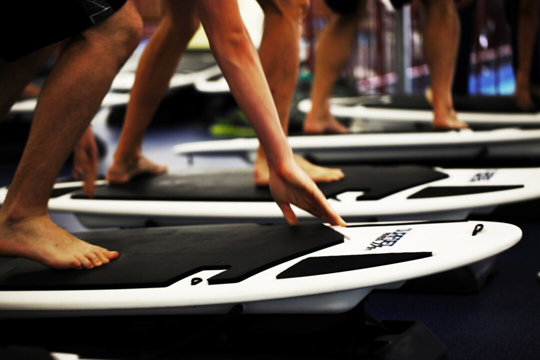 Surfset is a class for anyone—non-surfers, beginners, and advanced surfers who want to get in shape. (Courtesy of the Sports Center at Chelsea Piers)