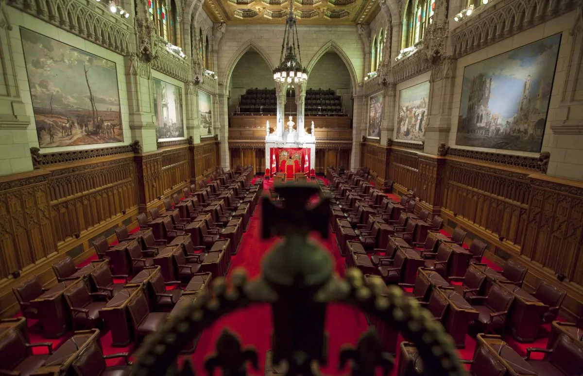 A view of the Senate chamber on Parliament Hill in Ottawa, file photo. (The Canadian Press/Sean Kilpatrick)