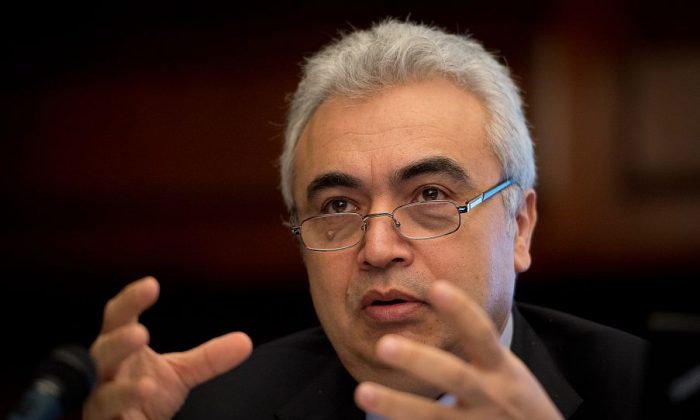 Fatih Birol, chief economist of the International Energy Agency (IEA), addresses the media at a press conference in central London, Nov. 12. (Leon Neal/AFP/Getty Images)