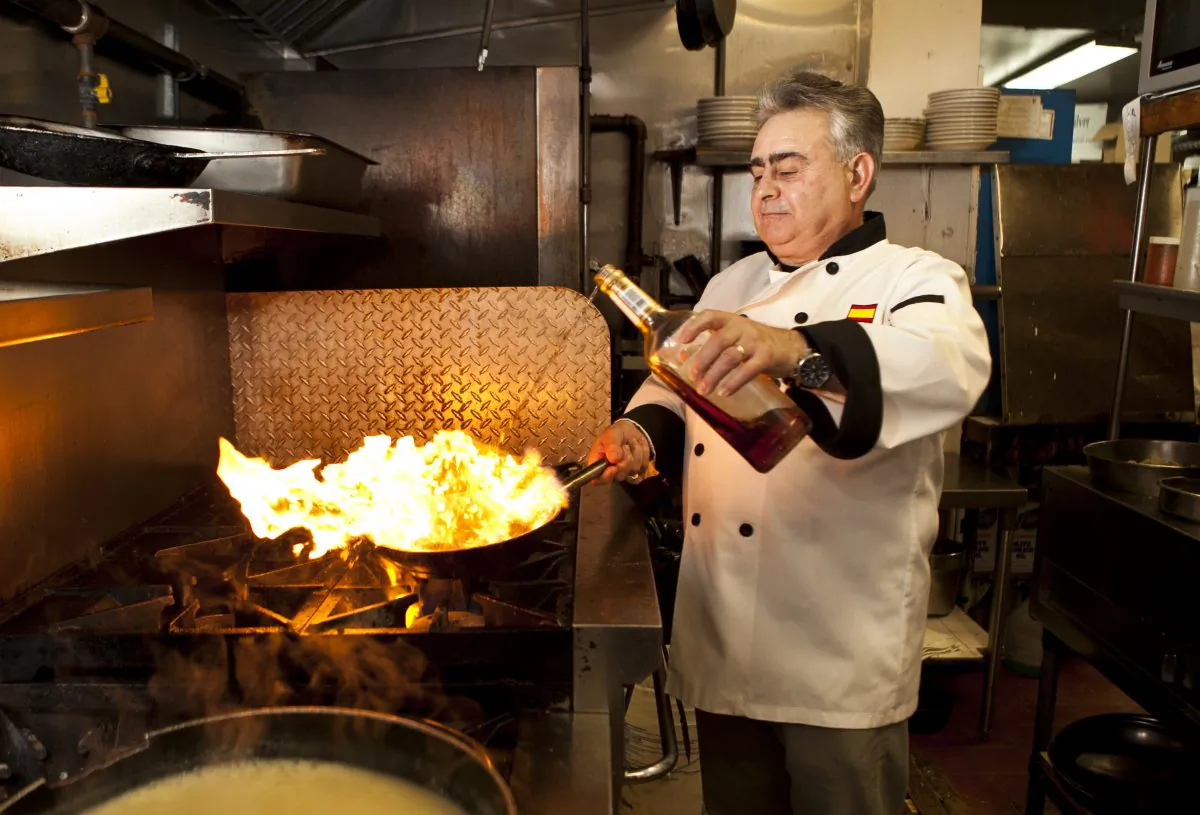 Adolfo Pérez Sampayo, owner of Meson Sevilla. (Samira Bouaou/Epoch Times)