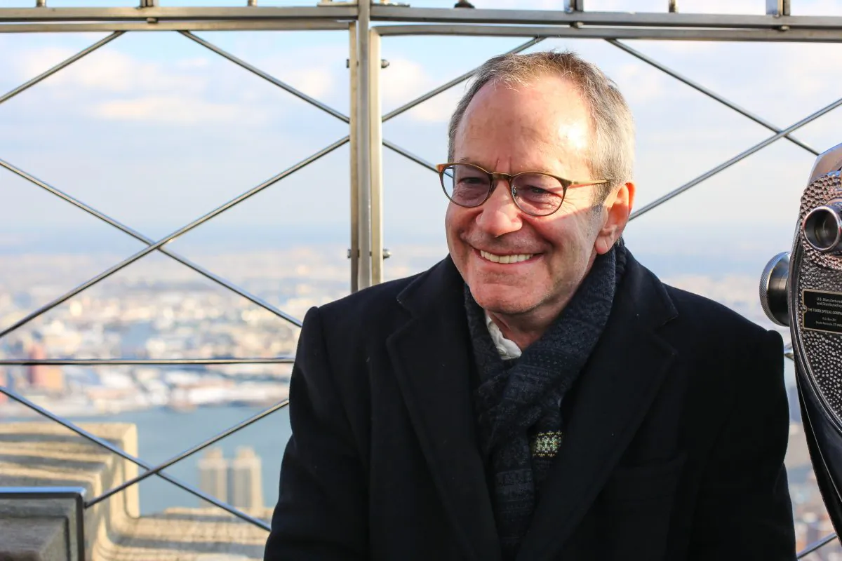 Lighting design expert Marc Brickman, on top of the Empire State Building on Dec. 18, 2013. (Benjamin Chasteen/Epoch Times)