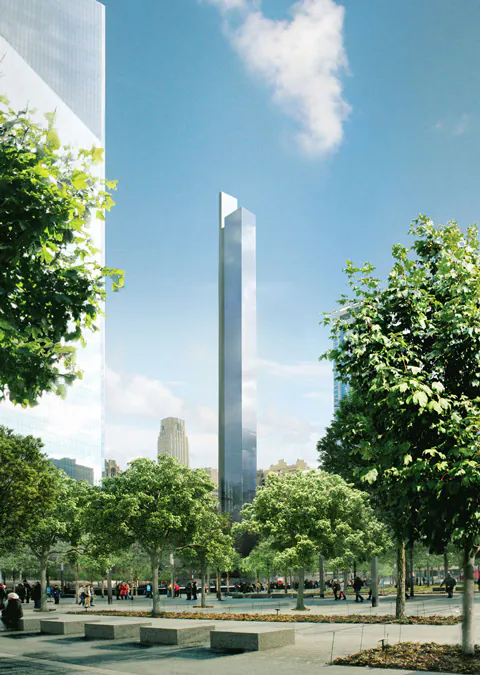 A rendering of 22 Thames Street. (Courtesy of Fisher Brothers)