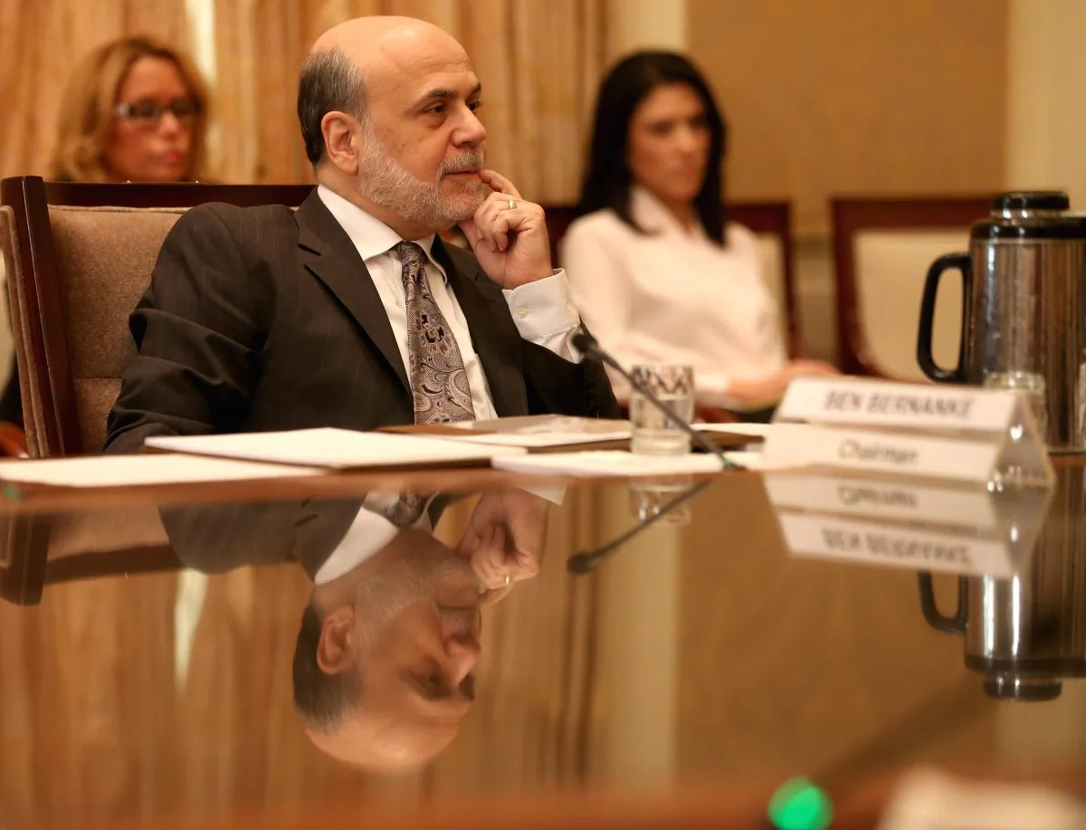 Federal Reserve Board Chairman Ben Bernanke participates in a meeting of the Board of Governors at the Federal Reserve in Washington, Oct. 24. (Mark Wilson/Getty Images)