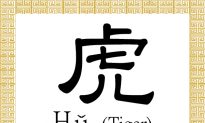 Chinese Character for Tiger: Hǔ (虎)