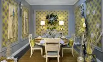 Holiday-themed dining room