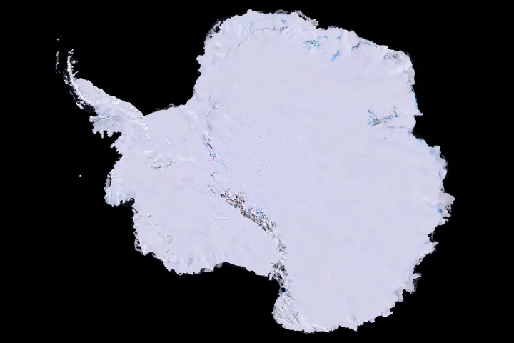 Antarctica: This is the first ever high-resolution, three-dimensional, true-color map of Antarctica. (Image courtesy USGS, NASA, National Science Foundation, and the British Antarctic Survey)