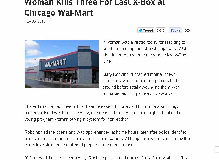 A screenshot of the Daily Currant site shows the satire article in question.