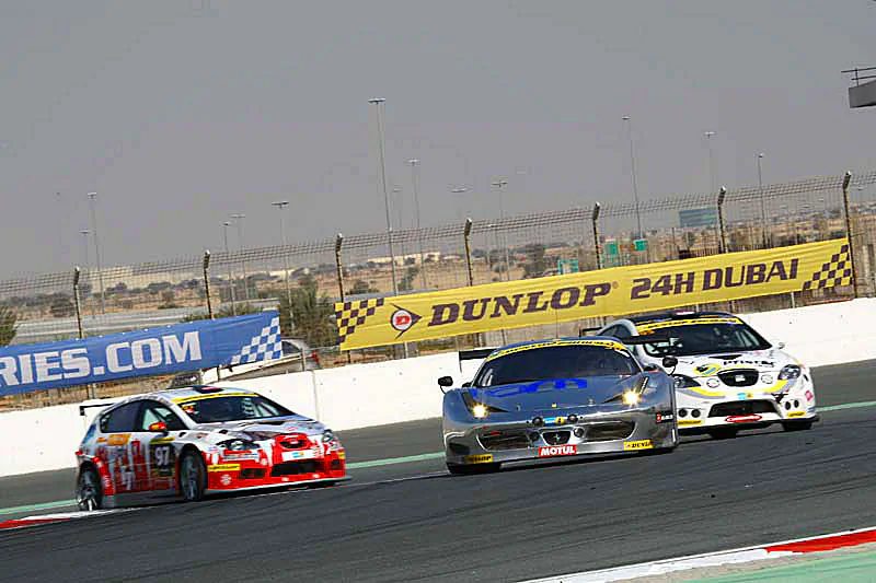 A variety of cars in several classes take part in qualifying for the Dubai 24. (24hrSeries.com)