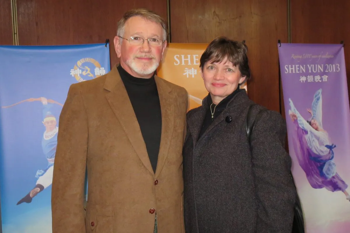 Richard and Irene Dumas enjoyed Shen Yun Performing Arts at the Keller Auditorium in Portland, on Jan. 18, 2014. (Lauren DePhillips/Epoch Times) 