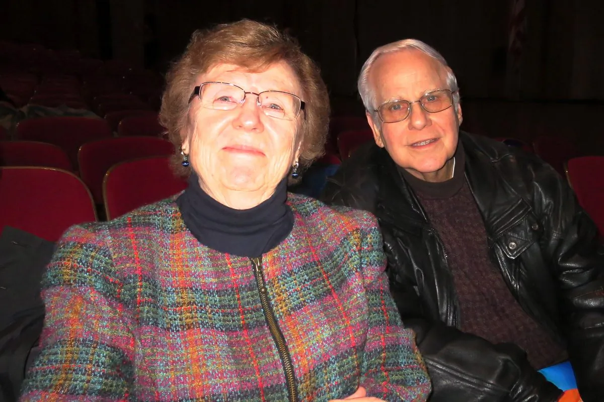 Mr. and Mrs. Mitton enjoy Shen Yun Performing Arts at Portland's Keller Auditorium, on Jan. 18. (Lauren DePhillips/Epoch Times)
