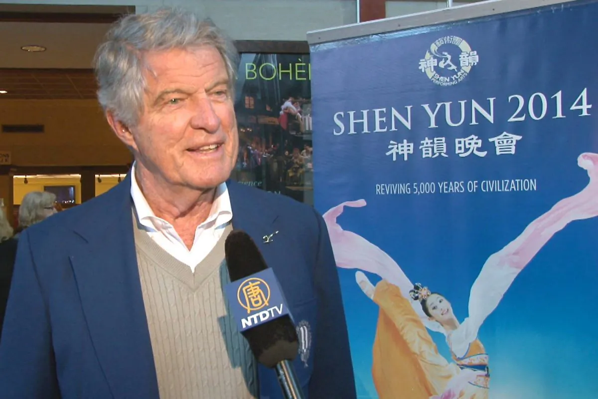 Raymond Chevalier "Bucky" Waters, former announcer with Madison Square Garden, ESPN, and basketball coach at Duke and West Virginia. He attended the matinee performance of Shen Yun at Duke Energy Center in Raleigh, N.C. on January 11. (Courtesy of NTD Television) 