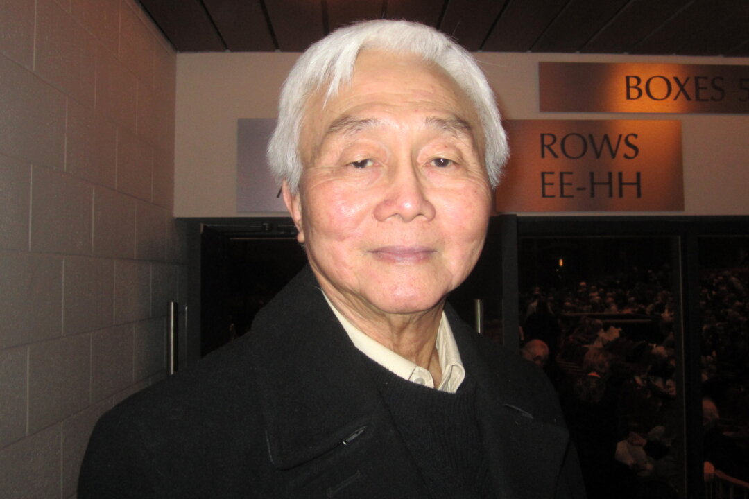 Professor Emeritus Seimer Tsang was happy to finally get the chance to watch Shen Yun Performing Arts at Centre in the Square, on Jan. 14, 2014. (Lisa Ou/Epoch Times)