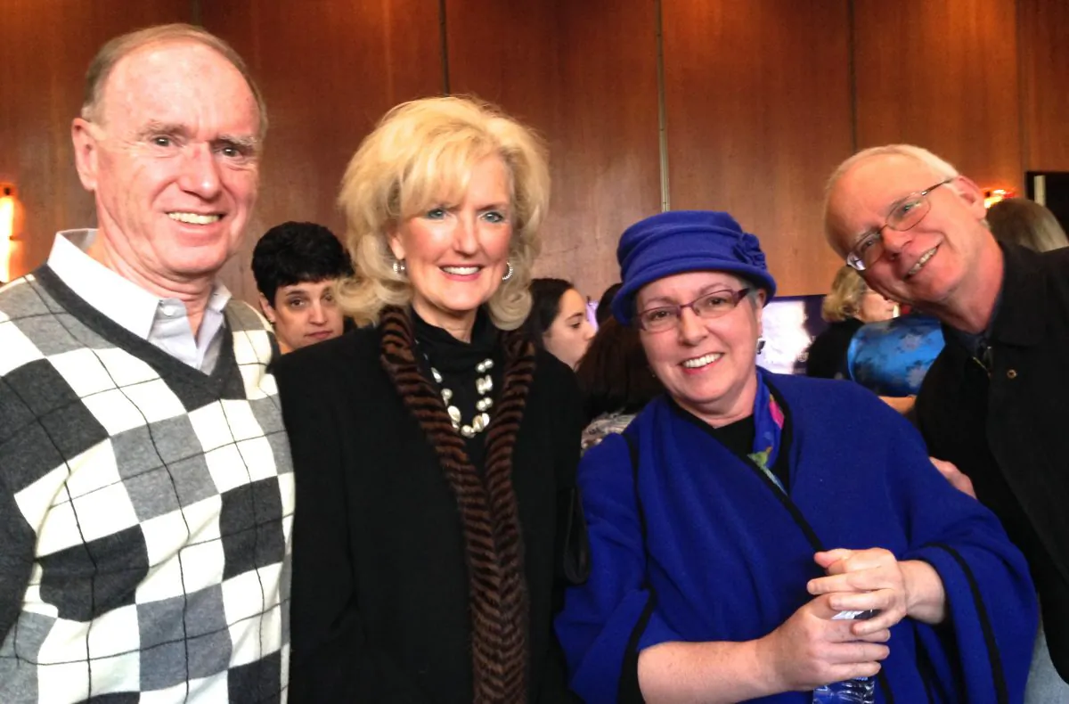Bob Maloney, Dorthy Heflin, Sheila Blackford and Mr. Blackford enjoy an afternoon at Shen Yun Performing Arts at the Keller Auditorium in Portland. (Fany Qiu/Epoch Times)