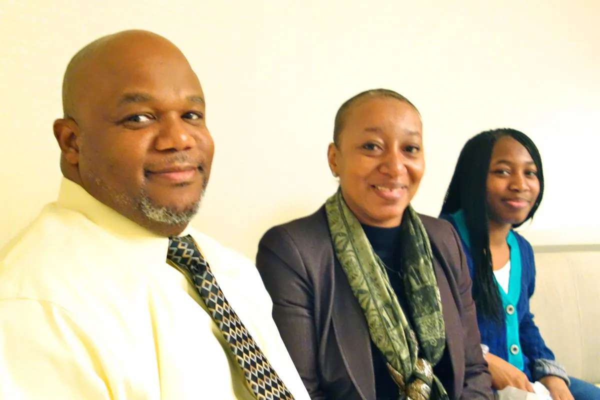 Chief Warrant Officer Robinson attended the performance with his wife, Monica, and their middle school student daughter. (Mary Silver/Epoch Times)