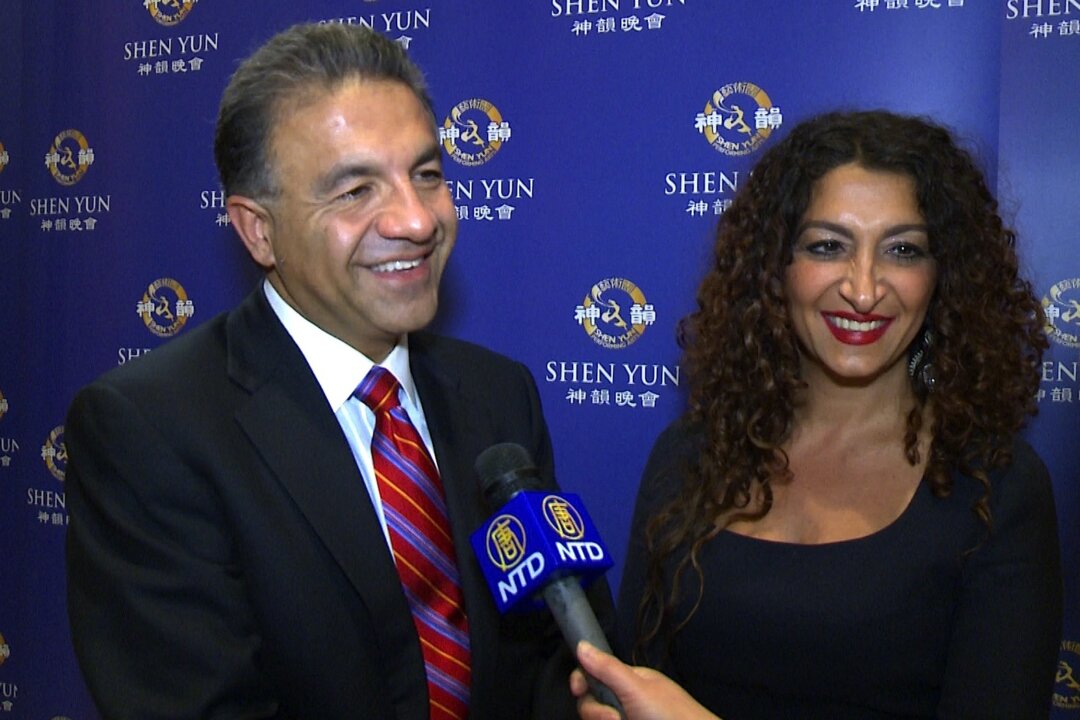 Sean Tedjarati (L) and Shadi Salehin (R) saw Shen Yun perform at Lincoln Center’s David H. Koch Theater on Jan. 17, 2014. (Courtesy of NTD Television)