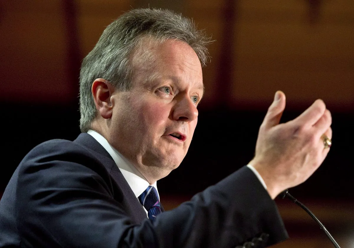 File photo of Bank of Canada Governor Stephen Poloz speaking to the Canadian Club in Montreal on Dec. 12, 2013. Poloz discussed his concerns on the Canadian economy with the CBC on Jan. 7, 2014, in Toronto. (Ryan Remiorz/The Canadian Press)