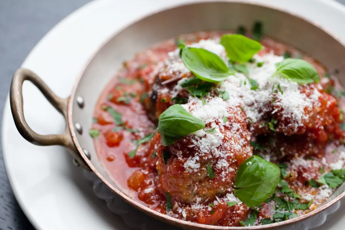 Prime beef meatballs. (Courtesy of Anjali Pinto)