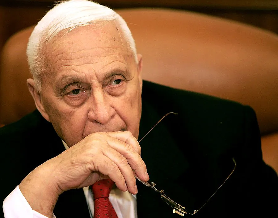 Israeli Prime Minister Ariel Sharon in his office in Jerusalem, Israel on Jan. 4, 2006, shortly before the coma-inducing stroke that ended his public life. (Eliana Aponte-Pool/Getty Images)