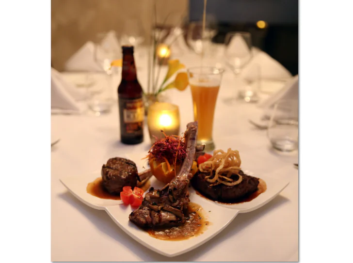Special meat sampler dish at La Brochette, an upscale kosher steakhouse and sushi lounge. (Courtesy of La Brochette)