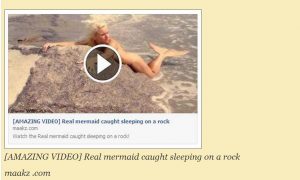 ‘Real Mermaid Caught Sleeping On a Rock’ is a Facebook Video 'Like' Scam