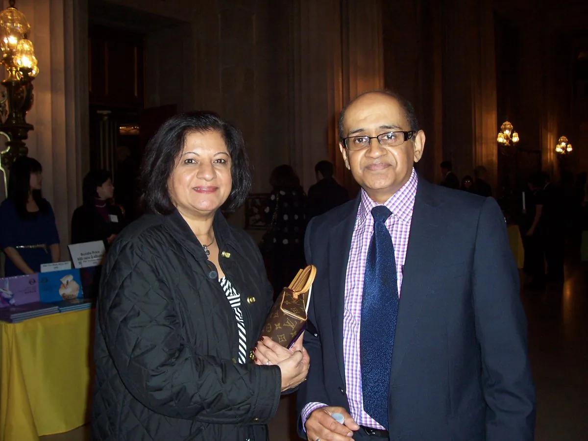 Kanti Patel and Mona Patel at Shen Yun at the War Memorial Opera House in San Francisco, Jan. 9. (Epoch Times)