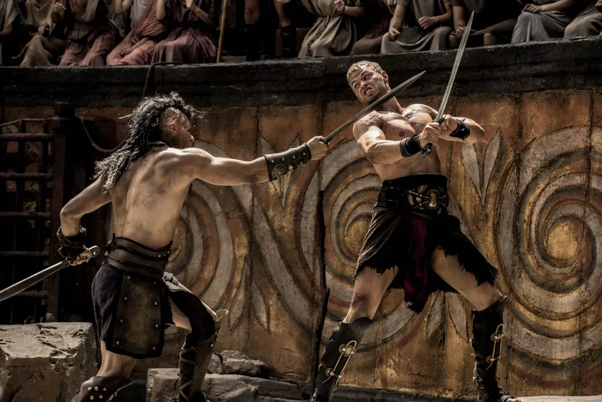 Liam Garrigan (L) and Kellan Lutz star in "The Legend of Hercules." (Simon Varsano/ Summit Entertainment)
