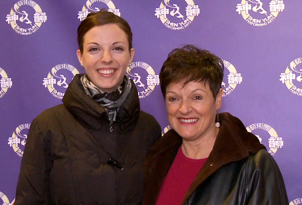 Liana Tomowich and her daughter Cora attended Shen Yun’s last performance in Mississauga on Jan. 19, 2014. Ms. Tomowich said the inner quality of Shen Yun’s performance could best be expressed by her tears of joy. (Courtesy NTD Television)