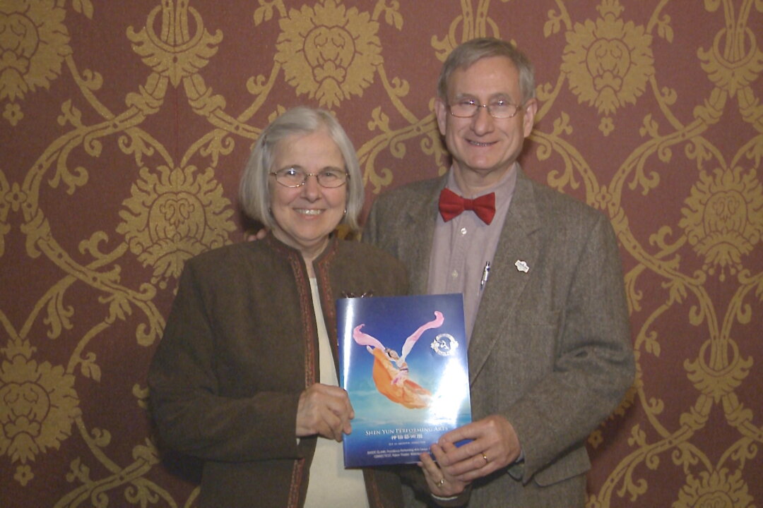 Carolyn and Paul Hebert enjoy Shen Yun Performing Arts at the Providence Performing Arts Center on Sunday, Feb. 23, 2014. (Courtesy of NTD Television)