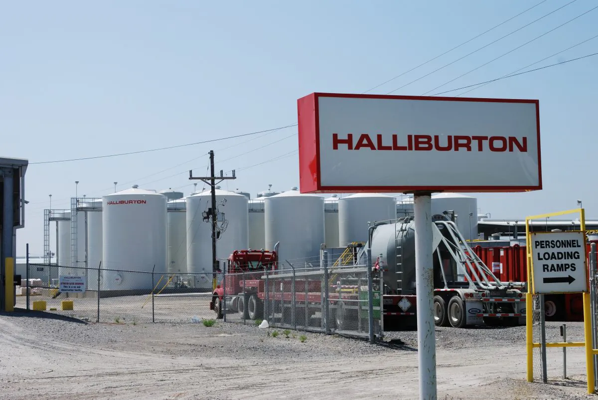 A Halliburton facility in Port Fourchon, Louisiana is seen on April 8, 2011. (Mira Oberman/AFP/Getty Images) 