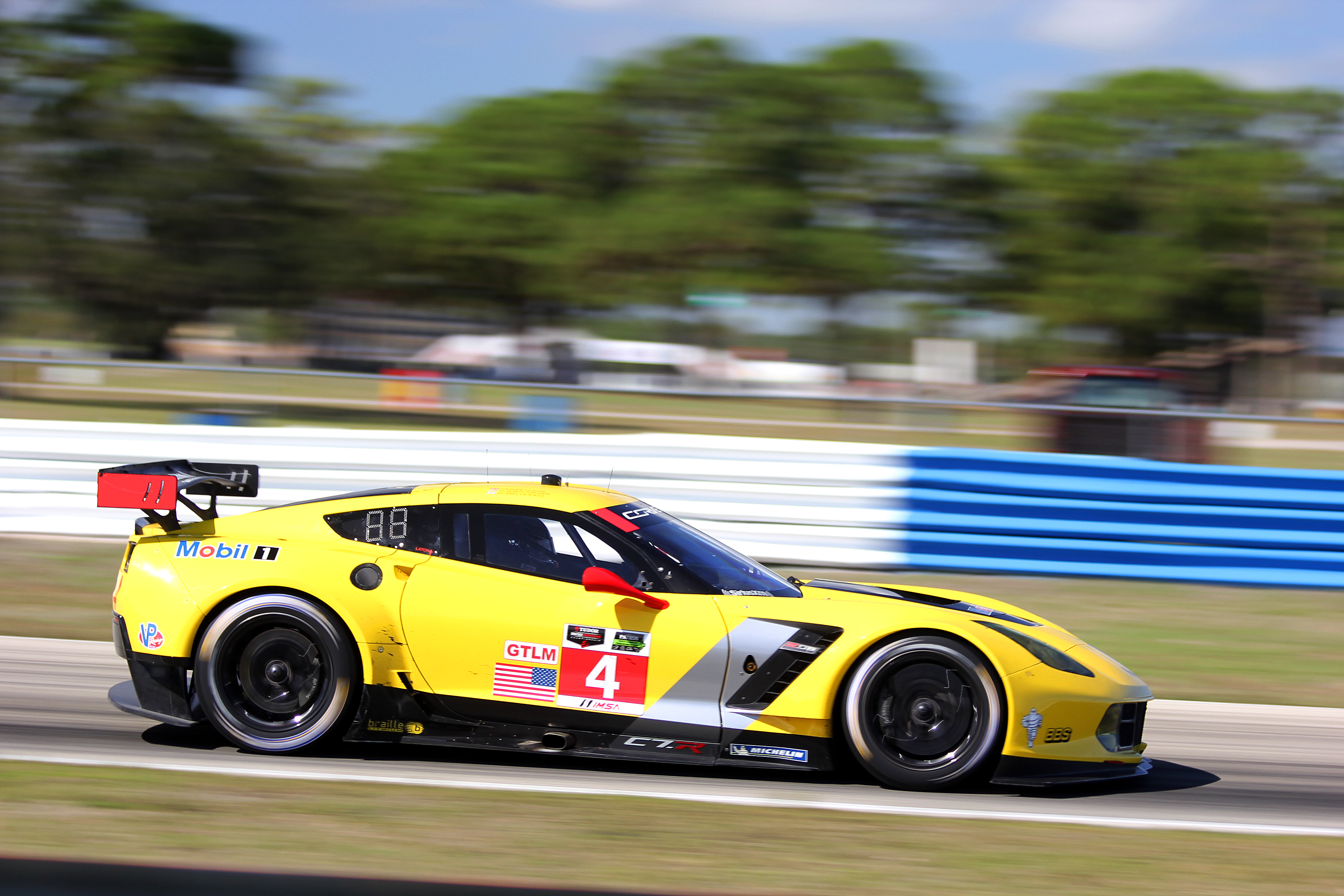 The #4 Corvette Racing C7. R heads for Turn Three Thursday morning. (Chris Jasurek/Epoch Times) The #4 Corvette Racing C7. R heads for Turn Three Thursday morning. (Chris Jasurek/Epoch Times)