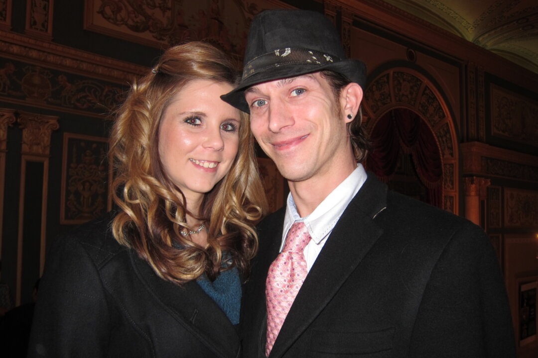 David Donaldson, photographer, and fiancée, Brittany Becker, enjoy the cultural experience of Shen Yun, at the Detroit Opera House. (Teresa You/Epoch Times)