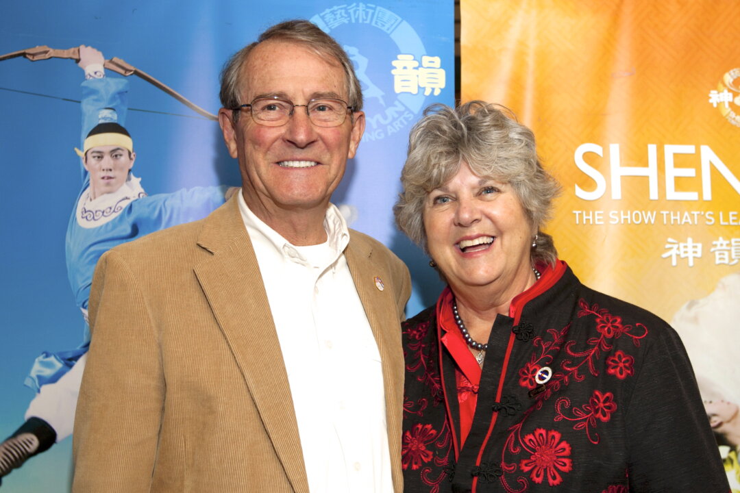 State Sen. Nancy Todd, D-Aurora, and husband Terry, attend the Shen Yun Performing Arts performance at Denver’s Buell Theater, on Feb. 18, 2014. (Youzhi Ma/Epoch Times) 