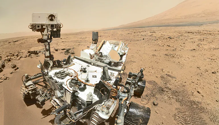 Mounted on a rover like NASA's Curiosity, the imager could someday help identify promising spots to search for traces of life. (Credit: NASA)