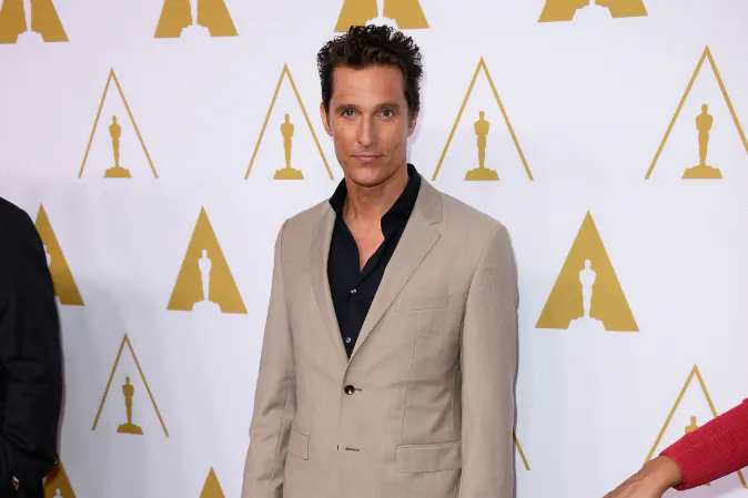Matthew McConaughey arrives at the 86th Oscars Nominees Luncheon, on Monday, Feb., 10, 2014 in Beverly Hills, Calif. (Photo by Jordan Strauss/Invision/AP)